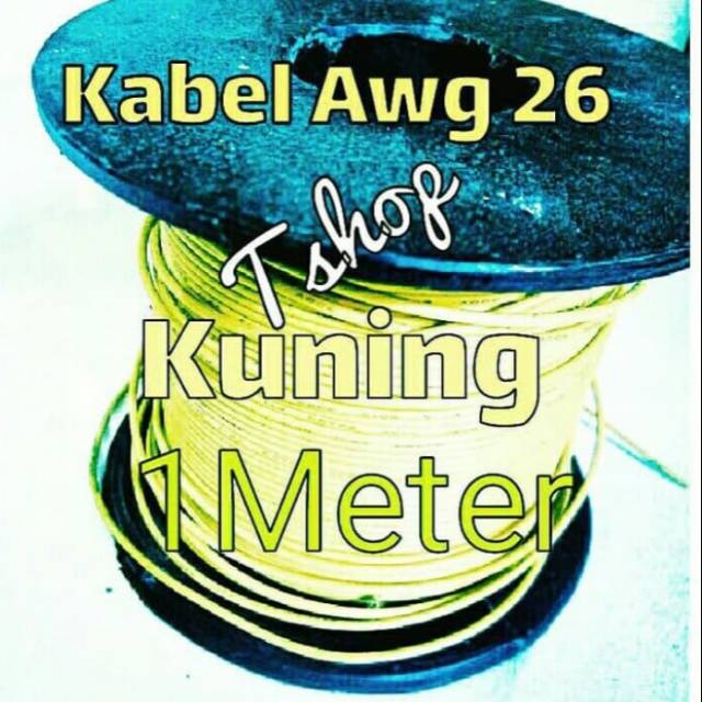 AWG 26 สายสีเหลืองต่อเมตร