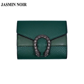 Jasmin Noir Pu กระเป๋าสตางค์ใบสั้นแฟชั่นสําหรับสตรี