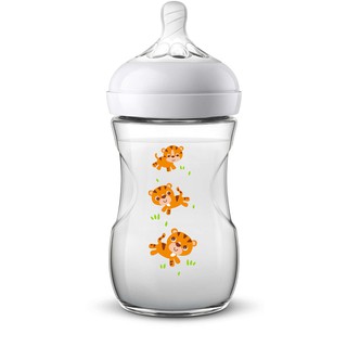 Philips Avent ขวดนมพร้อมจุกนมซิลิโคน รุ่นเนเชอร์รัล (ไทเกอร์) ขนาด 9 ออนซ์ จำนวน 1 ขวด SCF627/40