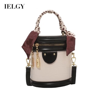 IELGY womens fashion high-end stone pattern messenger bucket bag