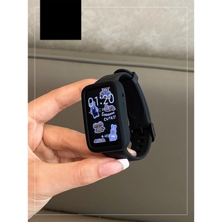 สายนาฬิกาข้อมือซิลิโคน ลายฉลากน่ารัก สีพื้น แบบเปลี่ยน สําหรับ Xiaomi Mi Band 7 pro 7pro 7pro