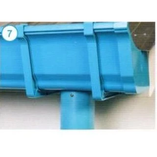 รูน้ำลงรุ่นพิเศษ PVC ข้อต่อรางน้ำฝน ตัวต่อรูน้ำลง สีฟ้า / สีน้ำตาล (บริการเก็บเงินปลายทาง)