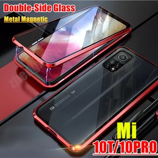 กระจกสองด้าน เคสประกบแม่เหล็ก  Xiaomi 10t 10tPro mi10t 10t Pro คสประกบแม่เหล็กเคสประกบ เคสแม่เหล็ก สองด้าน Double Sided Tempered Glass Mobile Covers Protective