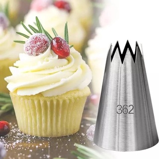 หัวบีบครีม หัวบีบครีมสแตนเลสเบอร์ 362 ฟัน 9 ซี่ Star Open Piping Tips