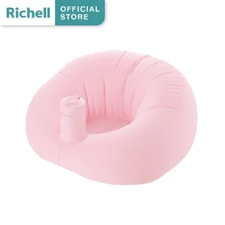 Richell(ริเชล) Soft Baby Sofa เก้าอี้ปั้มลมโซฟาผ้านุ่มกำมะหยี่ พกพาสะดวก หัดนั่งทรงตัวไม่ล้ม