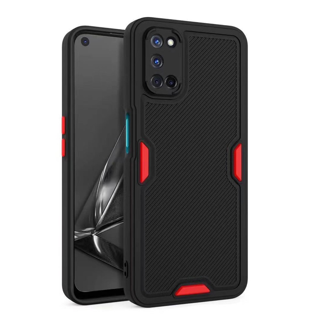 [คลังสินค้าพร้อม] เคสป้องกันกล้อง Samsung A71 A52 A52S A50 A50s A30s A21s M21 A02s M02s M40s Case Stripe Matte ผสมสีกันกระแทก