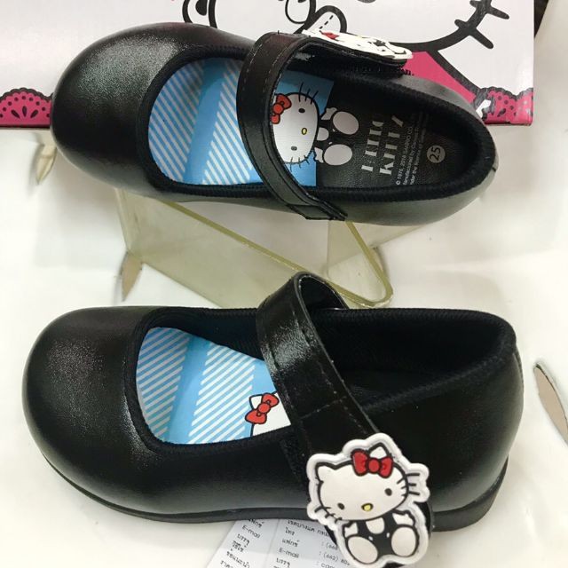 รองเท้านักเรียน Hello Kitty ลิขสิทธิ์แท้ แบบเมจิคเทป