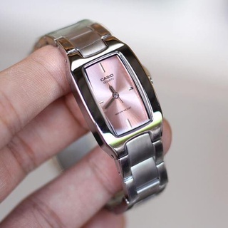 นาฬิกา Casio รุ่น LTP-1165A-4C นาฬิกาข้อมือผู้หญิงสายแสตนเลส หน้าปัดชมพู -  ของแท้ 100% รับประกันสินค้า 1ปี