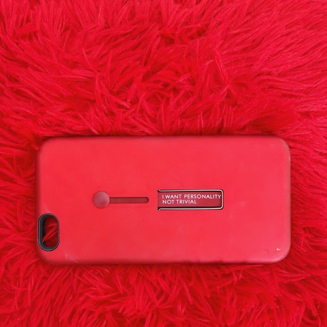 เคสมือถือมือสอง รุ่น iPhone 6S Plus ลาย I WANT PERSONALITY NOT TRIVIAL  มีช่องใส่นิ้ว เลื่อนได้