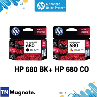 [หมึกพิมพ์อิงค์เจ็ท] HP 680 [F6V26AA] INK TRICOLOR + HP 680 [F6V27AA] INK BLACK (ดำ+สี) - 2 กล่อง - HP by TNM