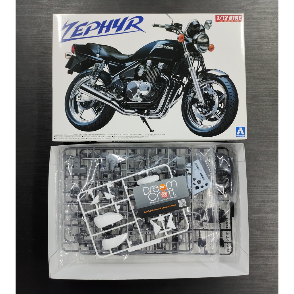 AOSHIMA 1/12 KAWASAKI ZEPHYR KAWASAKI (โมเดลรถจักรยานยนต์ Model dreamCraft)