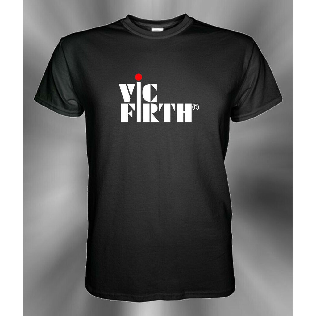 เสื้อยืดพิมพ์ลาย VIC firth Drum Stick โลโก้สำหรับผู้ชาย
