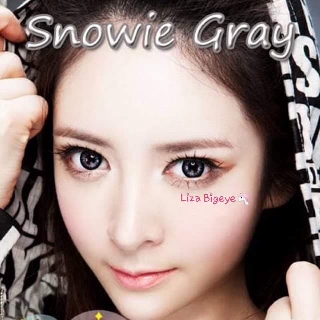 1 คู่บิ๊กอายตาโต สายฝอ ลายชัด รุ่น Snowie Gray by Pretty Doll