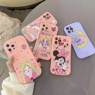 เคสมือถือ ซิลิโคน ลายการ์ตูน สวยสดใส ยางแข็งแรง ป้องกันกล้องหลัง ใช้สำหรับ ไอโฟน 6 ขึ้นไป