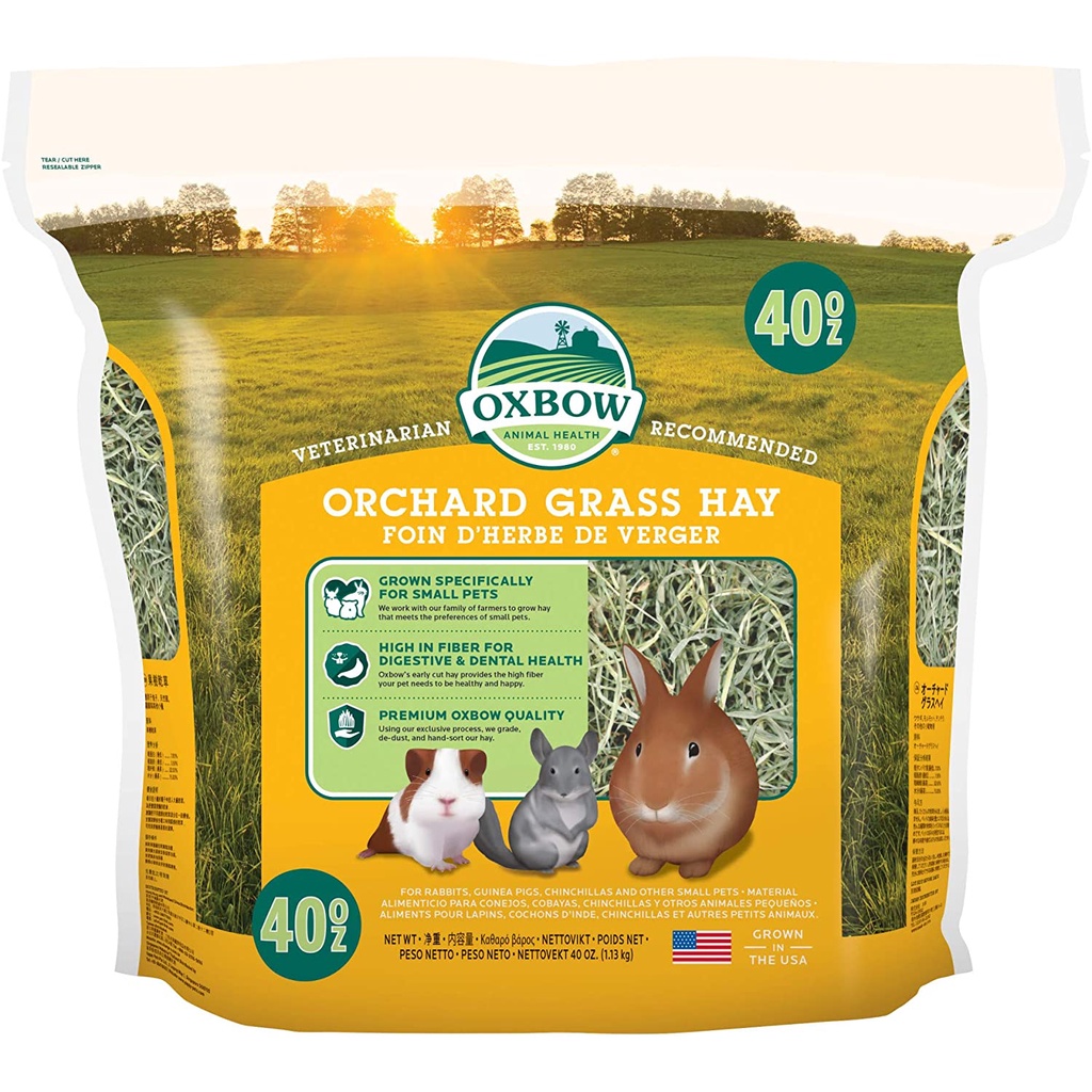 หญ้าออฉาตพรีเมี่ยม-Oxbow ORCHARD GRASS HAY 1.13 กก.