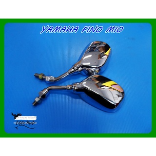 YAMAHA FINO MIO MIO125i LH&amp;RH (10 mm.) MIRROR SET MODEL FRESH "CHROME"  // กระจกมองหลังย่อ ชุบโครเมี่ยม