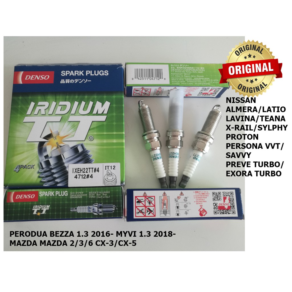หัวเทียน Denso 4712 IXEH22TT Iridium TT