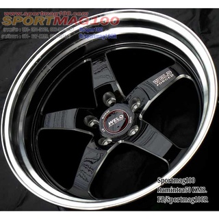 แม็กซ์ใหม่ลาย WELD Racing  สีดำมิลลิ่งขอบกระจก ขอบ 18 นิ้ว 5รู114