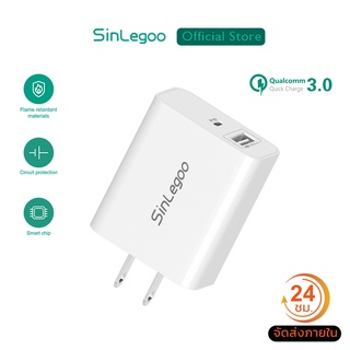 【ชาร์จเร็ว】Sinlegoo AC-05 หัวชาร์จเร็ว Fast Charge QC 3.0 + PD 18W สายชาร์จสำหรับไอโฟน ชาร์จไว อแดปเตอร์