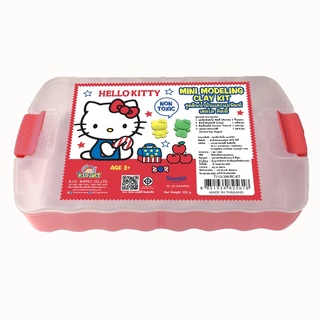 ซานริโอ ชุดดินน้ำมัน112กรัมและแม่พิมพ์เฮลโล คิตตี้  Sanrio Hello Kitty Mini Modeling Clay Kit (T112/2M/RC-KT)