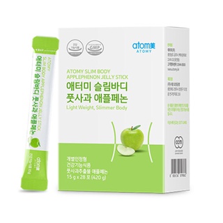 Atomy SLIM BODY APPLEPHENON เจลลี่สติก 15 กรัม × 28 ถุง (420 กรัม)