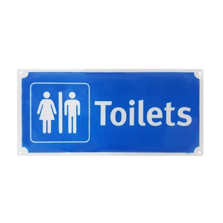 ป้ายห้องน้ำรวมTOILETS PLASTIC 8110 WHITE/BLUE ป้ายสัญลักษณ์ แผ่นป้าย