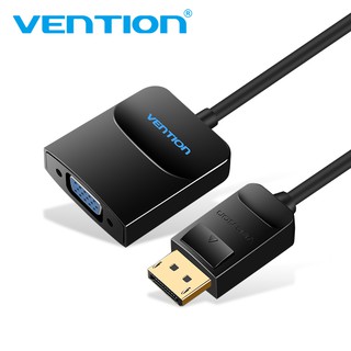 Vention อะแดปเตอร์เชื่อมต่อหน้าจอ เป็น VGA ชุบทอง DP ตัวผู้ เป็น VGA ตัวเมีย สำหรับคอมพิวเตอร์ แล็ปท็อป มอนิเตอร์ โปรเจคเตอร์ HDTV HBFBB