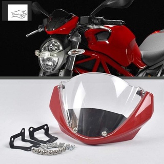 ฝาครอบกระจกหน้ารถจักรยานยนต์สําหรับ Ducati Monster 696 795 796 M1100, สีแดง