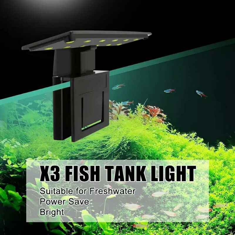 AST X3 X5 X7 ความสว่างสูง Aquarium ไฟ LED คลิปบนโคมไฟน้ําหญ้าน้ําพืช Growth 6W 10W 600LM Akuarium Le