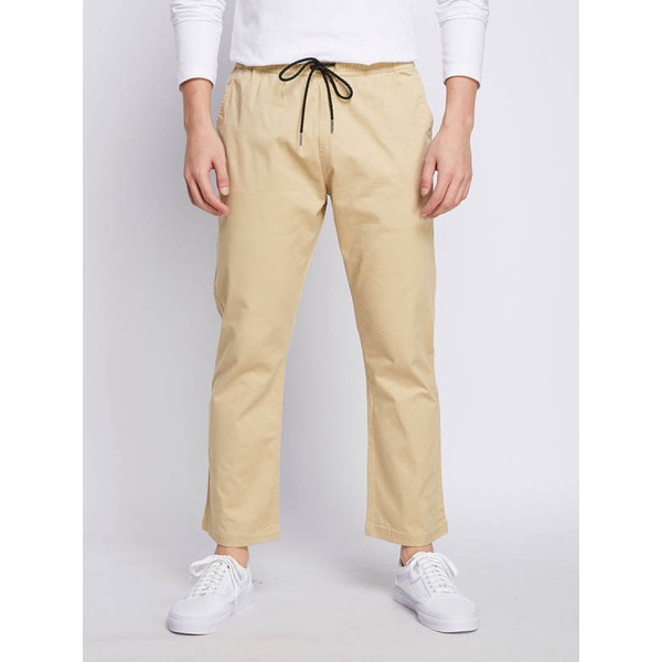 Kochi No Oji/Chino Jump Jogger-Beige /กางเกงผ้าชิโน่ กางเกงลำลอง 5 ส่วน สแลคชายใส่สบาย กางเกงชิโน่ทร