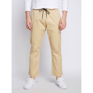 Kochi No Oji/Chino Jump Jogger-Beige /กางเกงผ้าชิโน่ กางเกงลำลอง 5 ส่วน สแลคชายใส่สบาย กางเกงชิโน่ทรงกระบอกเล็ก