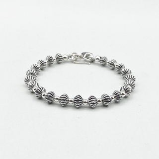 DSP สร้อยข้อมือเงินร้อยเม็ดมะยมเกลี้ยง เงินแท้ 925 : DSP 925 Sterling Silver Chain Bracelets [CFS0001]