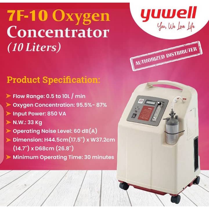 Yuwell 10L Oxygen Concentrator) - iymcfj2y74 - ThaiPick
