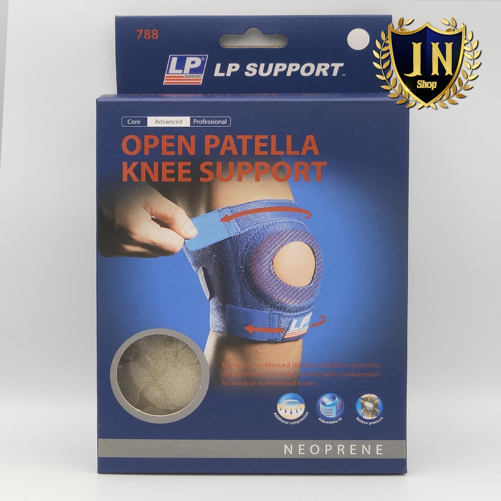 LP SUPPORT 788 ผู้ชาย/ผู้หญิง ที่ซัพพอร์ทเข่า ที่รัดเข่า ปลอกขา สนับเข่า ปลอกเข่า OPEN PATELLA KNEE 