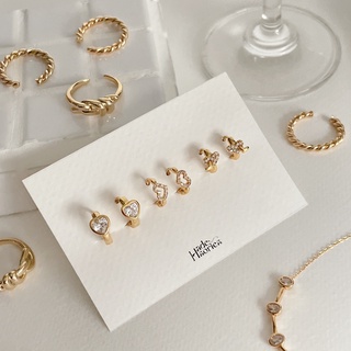 Heart Hoop Earrings Collection ต่างหูห่วงรูปหัวใจ