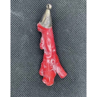 จี้ปะการัง Coral dyed pendent stone