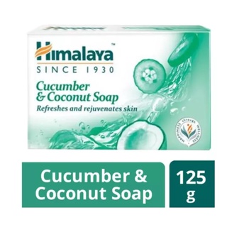 Himalaya Cucumber&amp;Coconut Soap (สบู่แตงกวาและมะพร้าว เพื่อผิวสดชื่นและอ่อนวัยจากธรรมชาติ) 125g.