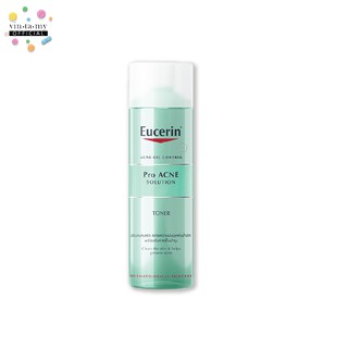 [เช็ดทำความสะอาดผิวหน้าลดปัญหาสิว] Eucerin(ยูเซอริน) ACNE-OIL CONTROL Pro ACNE SOLUTION TONER 200 มล. [EXP.27/02/23]