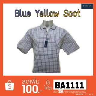 ลด 100 Blue Yellow Scot Polo Shirt