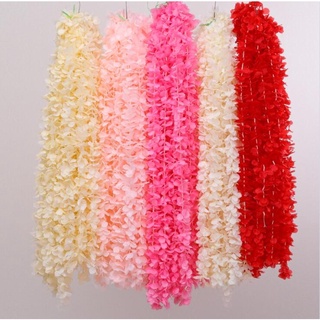 100cm Artificial Silk Wisteria Flower Vines Hanging Rattan Flowers Wedding Home Decoration 2023