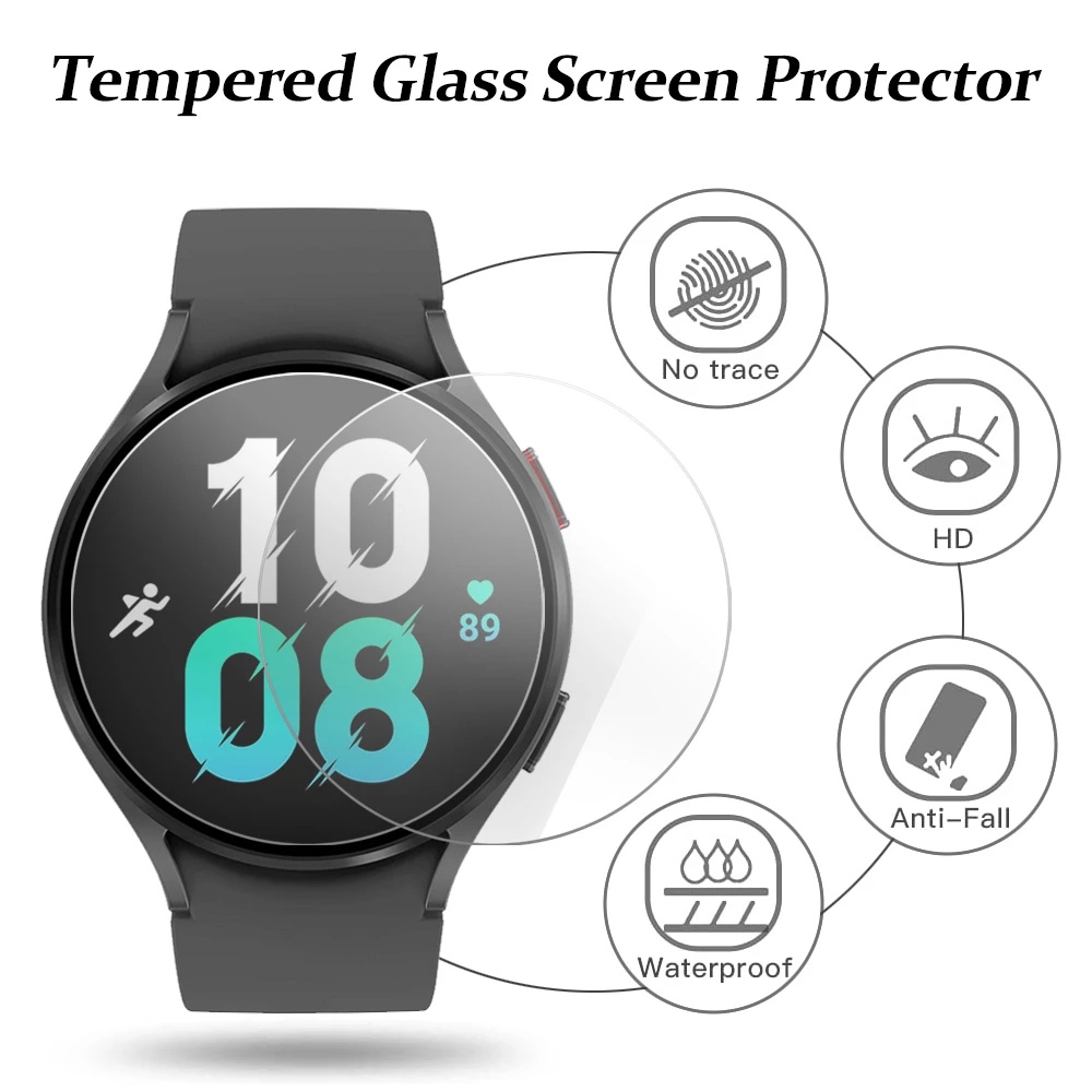 กระจกนิรภัยกันรอยหน้าจอ 2.5D สําหรับ Samsung Galaxy Watch 5 40 มม. 44 มม. Galaxy Watch 5 pro 45 มม. ราคา ถูกที่สุด ดีลบีเคเค แกลเลอรีภาพที่ 4