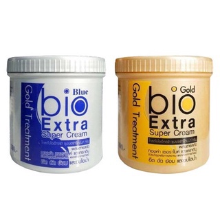 กระปุกใหญ่ ทรีทเม้นท์ไบโอ(สีทอง)/สีน้ำเงิน 500ml. Gold bio Extra Super Cream Gold Treatment