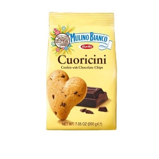 BARILLA  Mulino Bianco Cuoricini Cookie Chocolate Chips 200g บิสกิต แครกเกอร์ ขนม ขนมปังกรอบ