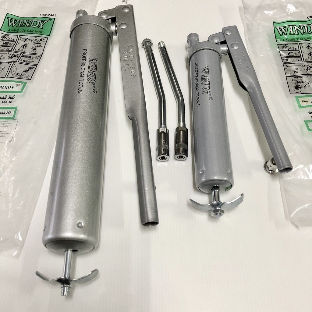 กระบอกอัดจารบี หัวอัดจารบี Windy รุ่นกระบอกหนา 150cc,300cc เล็ก/ใหญ่ แรงอัดสูง กระบอกอัดจาระบี หัวอั