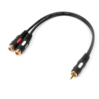 【0.3M/3M/5M】สายสัญญาณเสียง rca male to 2 mono ยาว 1 . 5 เมตร/3 ม./5 ม.