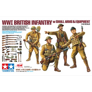 โมเดลประกอบ Tamiya 1/35 TA32409 WWI British Infantry w/Small Arms &amp; Equipment