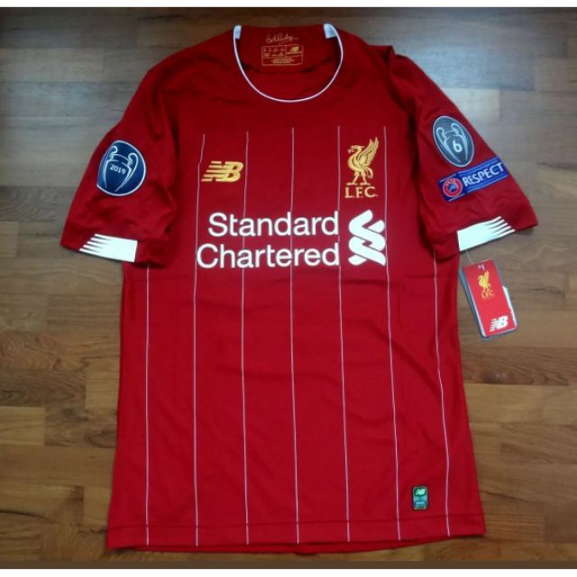 เสื้อลิเวอร์พูล หลัง ซ่าร่า ชุดเหย้า ยูฟ่า ปี 2019-2020 อิริค เวอร์ชั่น ของนิวบาร์ลาซแท้ ขนาด M