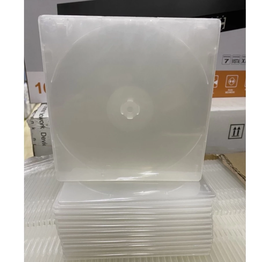 BOX CD PP 1 SLIM สีขาวใสใส่ปกได้(1แพ็คมี10ใบตกไม่แตก)