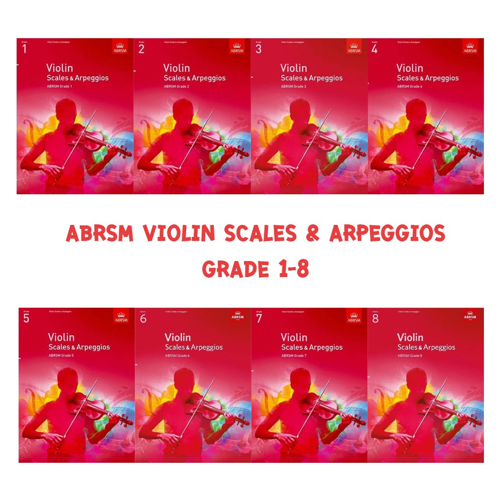 หนังสือสอบสเกลไวโอลิน ABRSM Violin Scales & Arpeggios เกรด 1-8