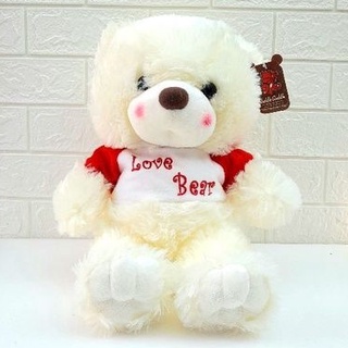 ตุ๊กตาหมี Huddle Cuddle ขนาด18" ใส่เสื้อ Love Bear